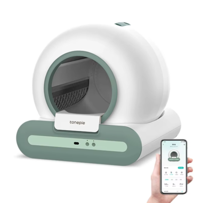 Enclosed Intelligent Automatic Self-Cleaning Plastic Litter Box Detachable 65L Smart Cat Toilet