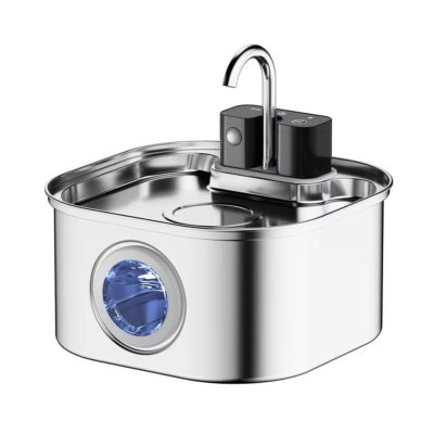 Automatic Wireless Cat Water Fountain, 3.2L Stainless Steel Pet Fountain, Ultra-Quiet & Sensor Mode